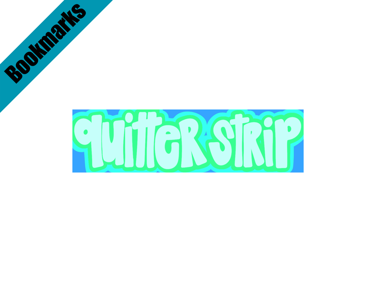Quitter Strip Bookmark – Retro Teal Design | Hand-Drawn Bookish Gift | Funny Reading Accessory | Laminated Bookmark | Book Lover Humor
