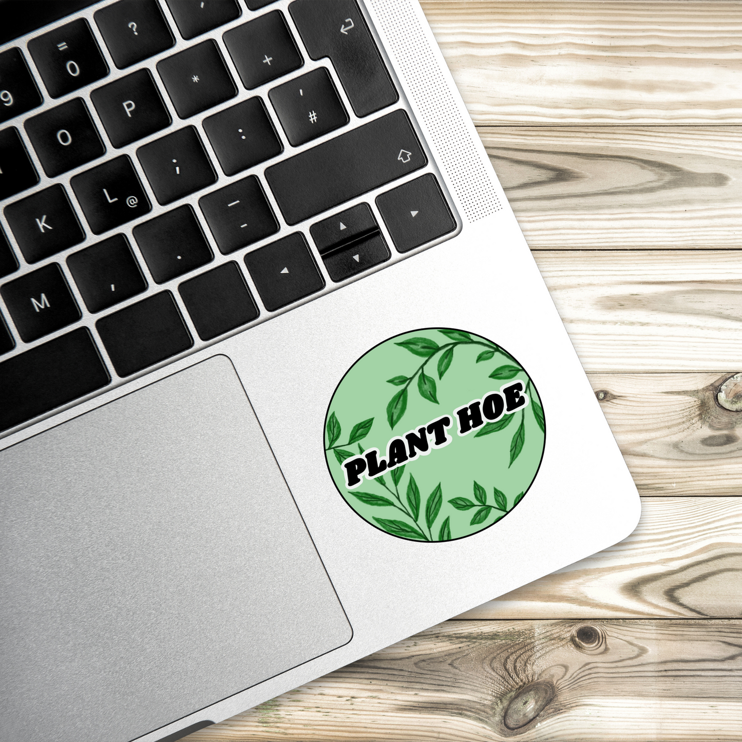 plant hoe sticker, hand-drawn plant lover decal, funny garden sticker, vine circle vinyl sticker, water-resistant laptop sticker, quirky plant parent gift, botanical humor sticker, cute gardener sticker, nature lover vinyl decal, hydroflask sticker, earthy aesthetic sticker, plant parent humor, handmade plant decal, trendy plantcore sticker, funny gardening gift