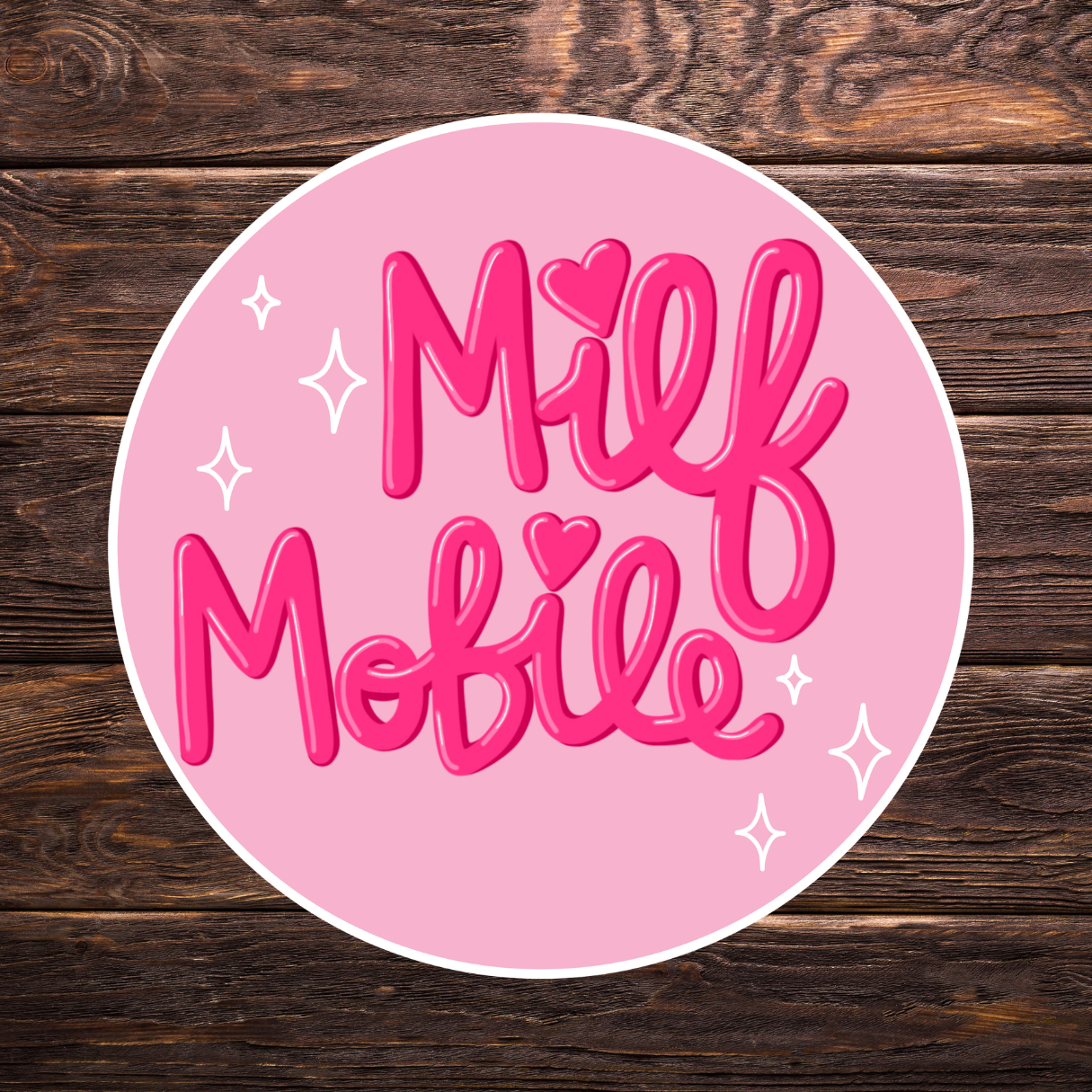 MILF sticker, Barbie font sticker, funny feminist decal, MILF mobile, bright pink sticker, car humor sticker, Barbiecore aesthetic, sassy vinyl decal, bold car sticker, girly funny sticker, feminist gift, laptop decal, hot mom sticker, mom car sticker, aesthetic vinyl sticker, water-resistant sticker, cheeky bumper sticker, pink aesthetic sticker
