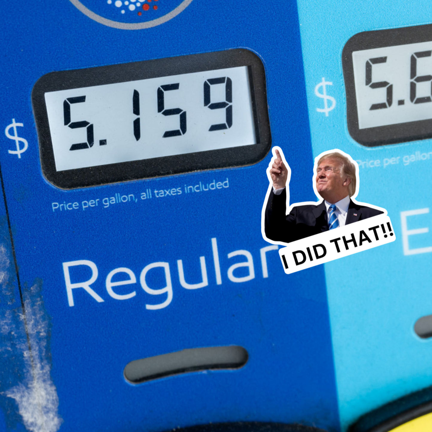 Funny Trump sticker, I Did That Trump sticker, gas pump sticker, political humor decal, durable vinyl sticker, Donald Trump meme sticker, grocery store sticker, funny political sticker, anti-Trump sticker, bulk Trump stickers, FDT Sticker