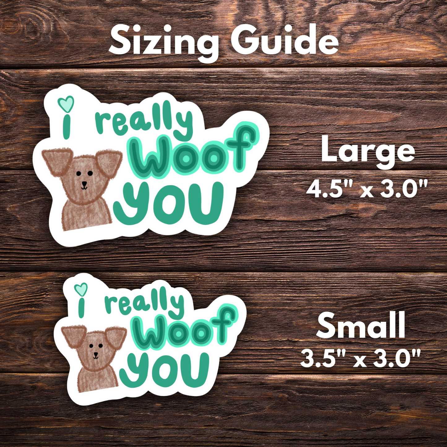 I really woof you sticker, cute dog lover decal, hand-drawn puppy sticker, water-resistant vinyl sticker, funny pet owner gift, dog lover laptop sticker, playful animal decal, quirky pet humor sticker, hydroflask dog sticker, dog mom gift, handmade dog sticker, adorable puppy decal, funny canine sticker, water bottle sticker for dog lovers