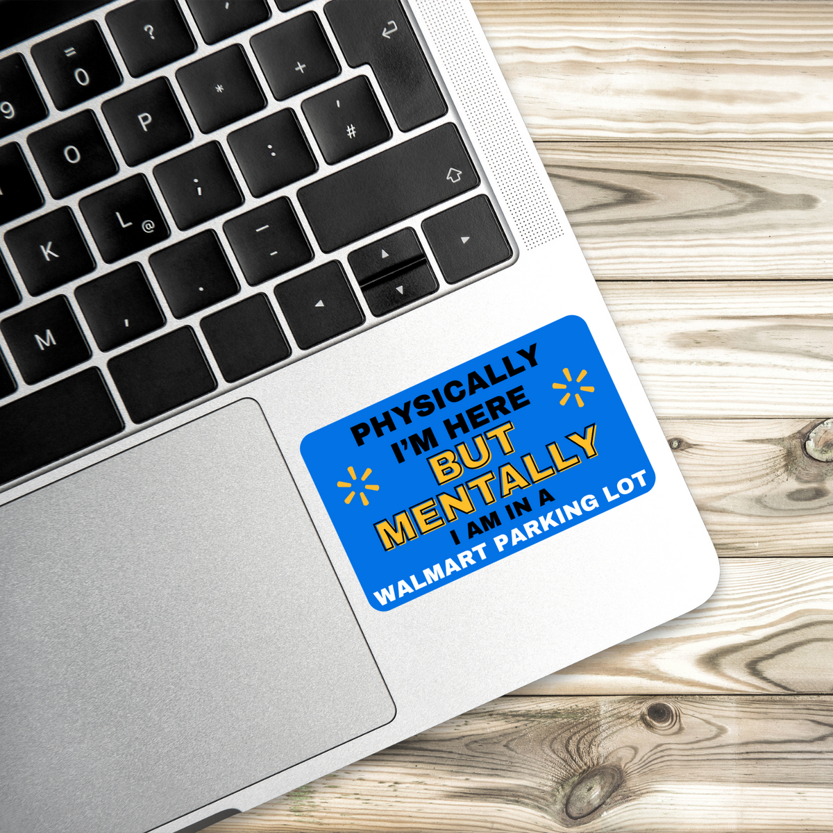 funny mental health sticker, walmart parking lot humor, existential crisis decal, water-resistant vinyl sticker, relatable quote sticker, brain fog humor, overstimulated meme sticker, chaotic energy sticker, unhinged thoughts, funny laptop decal, absurdist humor, small town core