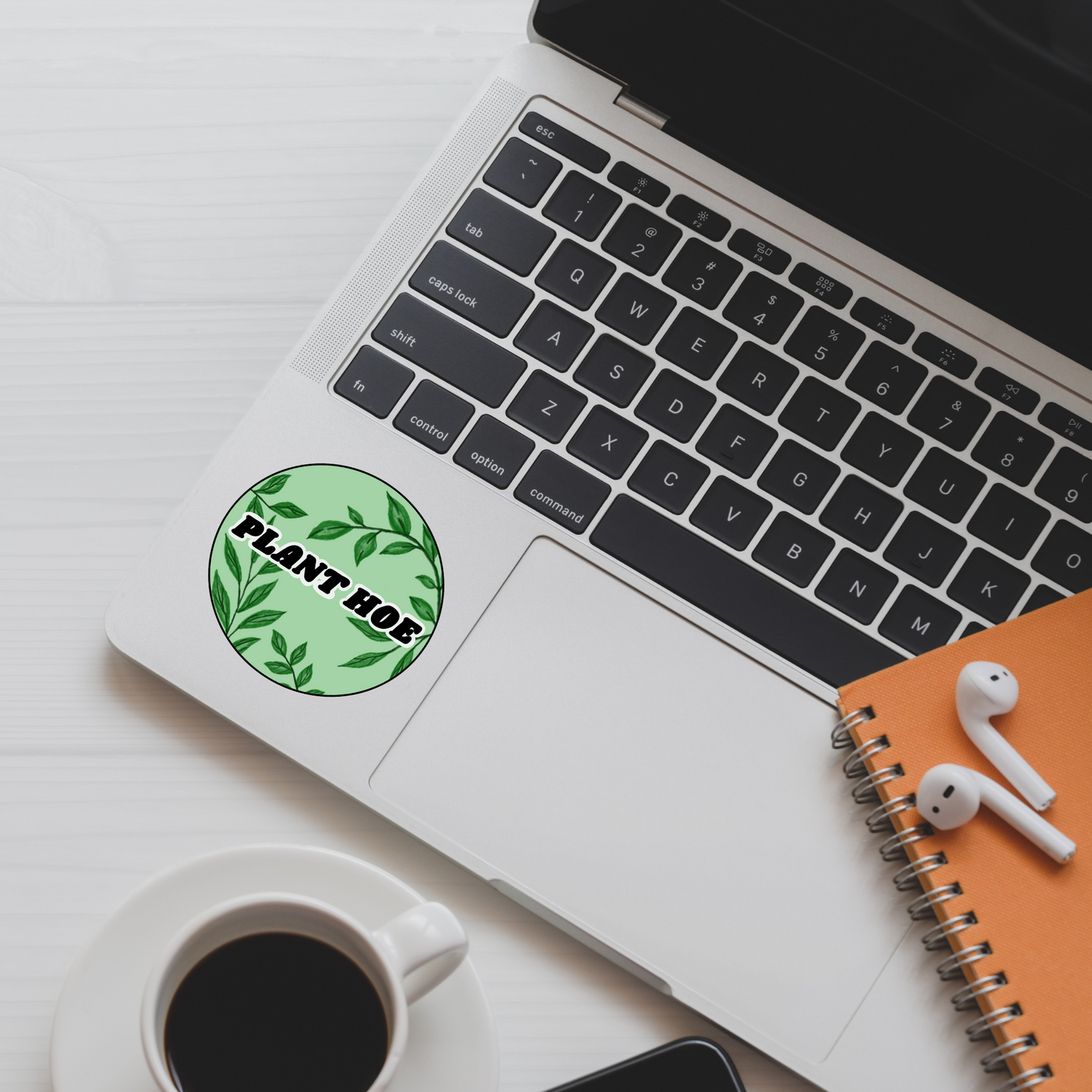 plant hoe sticker, hand-drawn plant lover decal, funny garden sticker, vine circle vinyl sticker, water-resistant laptop sticker, quirky plant parent gift, botanical humor sticker, cute gardener sticker, nature lover vinyl decal, hydroflask sticker, earthy aesthetic sticker, plant parent humor, handmade plant decal, trendy plantcore sticker, funny gardening gift