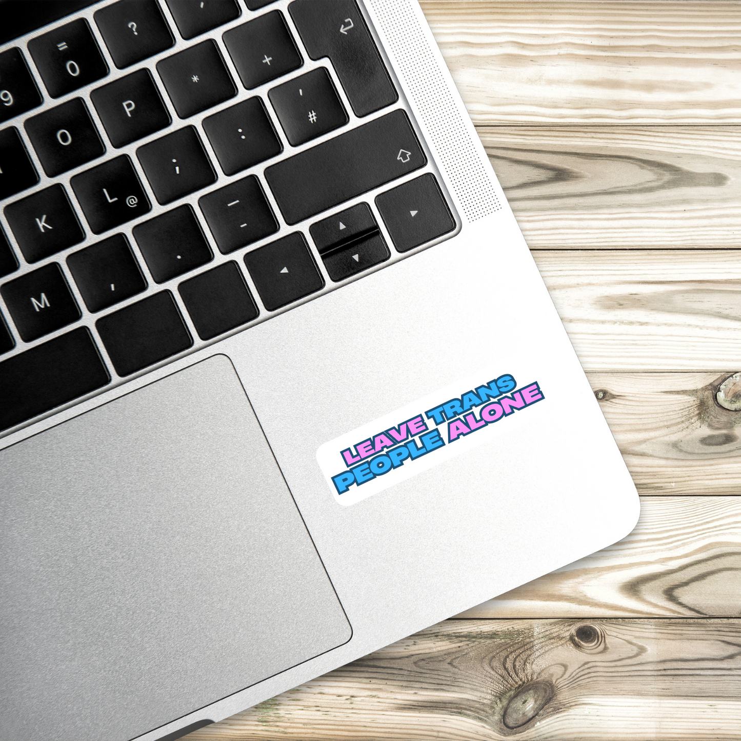 Trans rights sticker, leave trans people alone decal, LGBTQ+ activism, vinyl activism sticker, water-resistant ally sticker, inclusive statement decal, social justice bumper sticker, equality sticker, pro-trans rights, human rights bumper sticker.