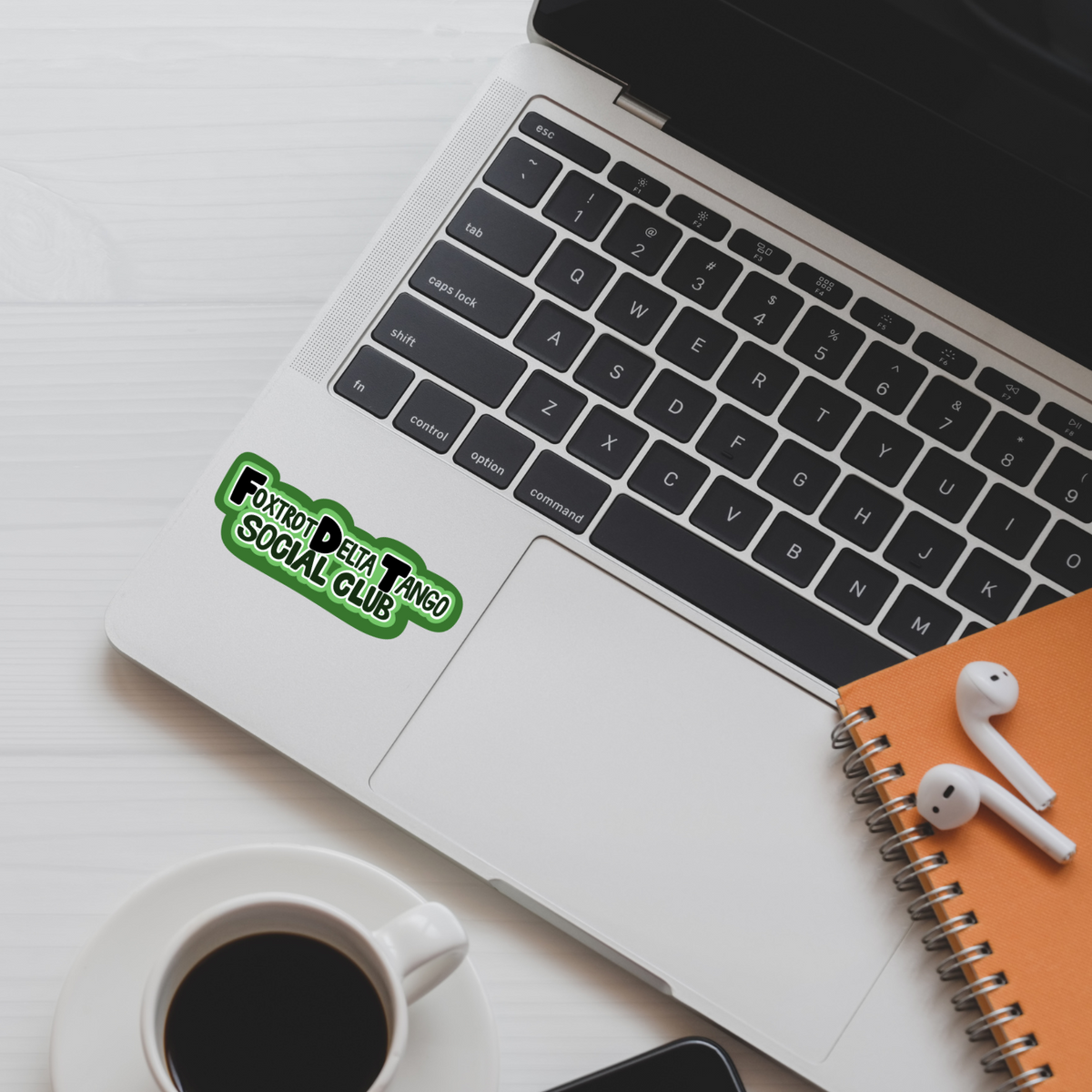 FDT sticker, Foxtrot Delta Tango, subtle protest sticker, political decal, green vinyl sticker, activism sticker, resistance sticker, progressive politics, anti-Trump sticker, water-resistant decal, statement sticker, Fuck trump sticker