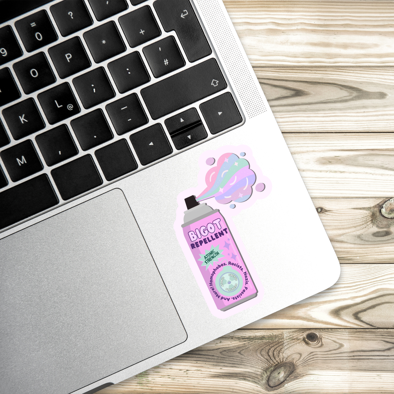 anti bigot sticker, queer ally decal, feminist vinyl sticker, progressive political sticker, anti racist sticker, anti homophobe decal, TERF repellent sticker, social justice vinyl, activism sticker, loud liberal sticker, protest humor, water bottle sticker, pride accessory, political bumper sticker