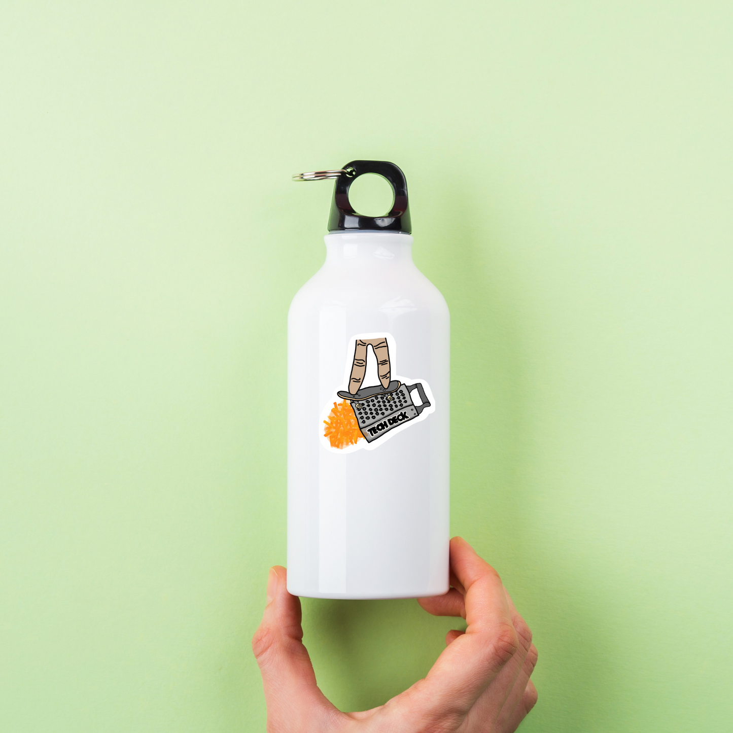 Funny skateboard sticker, cheese humor, Tech Deck meme, skater gift, punny vinyl decal, water-resistant sticker, laptop sticker, bumper sticker, foodie humor, skateboard aesthetic, grunge skater, meme sticker, streetwear sticker.