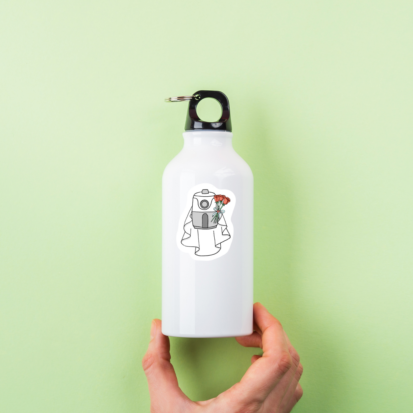 Air fryer wedding sticker, funny kitchen decal, hand-drawn cooking sticker, quirky foodie humor sticker, novelty vinyl decal, water-resistant laptop sticker, playful chef gift, bride air fryer sticker, cute kitchen lover decal, hydroflask sticker, foodie humor gift, unique wedding themed sticker, sarcastic cooking sticker, handmade vinyl decal, quirky appliance sticker