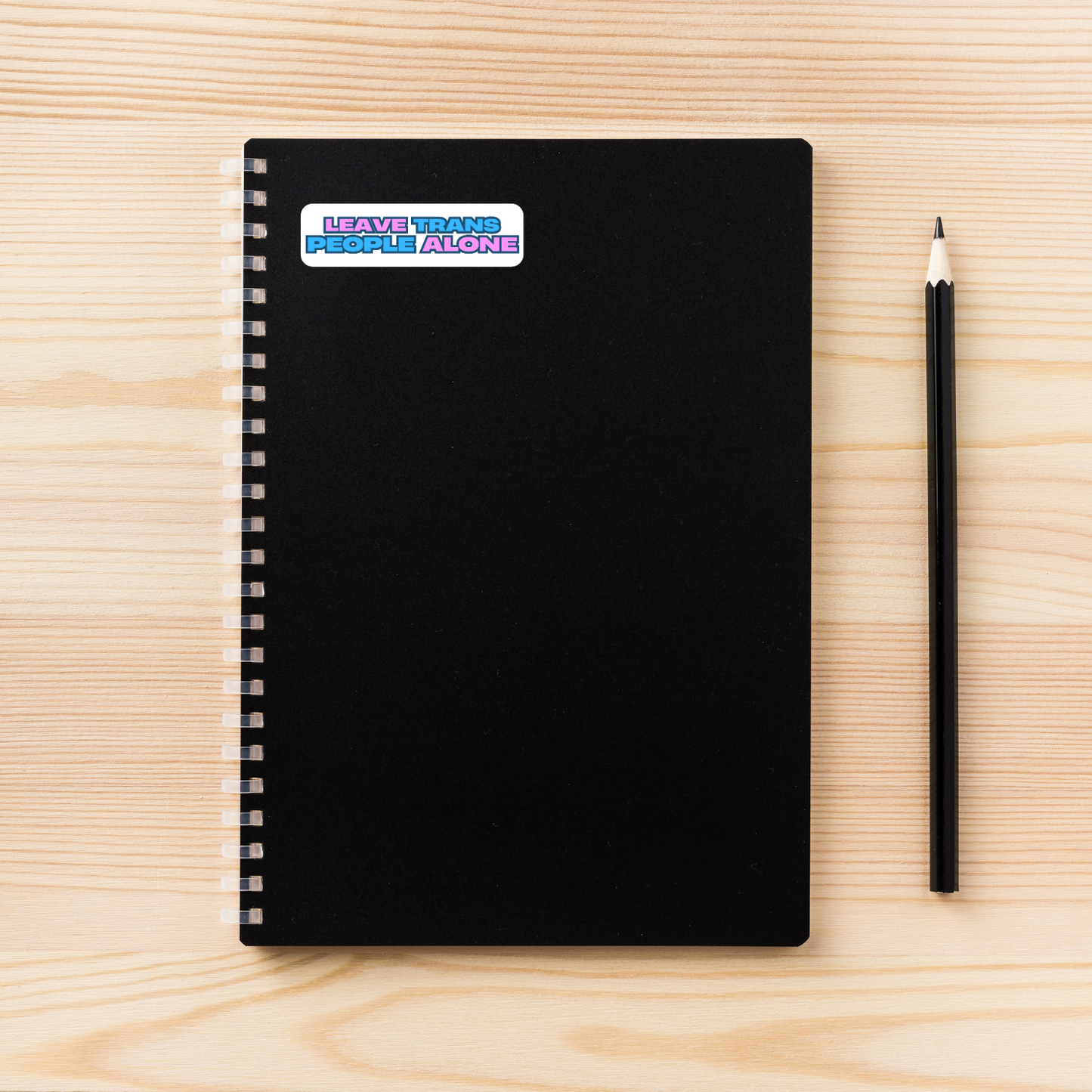Trans rights sticker, leave trans people alone decal, LGBTQ+ activism, vinyl activism sticker, water-resistant ally sticker, inclusive statement decal, social justice bumper sticker, equality sticker, pro-trans rights, human rights bumper sticker.