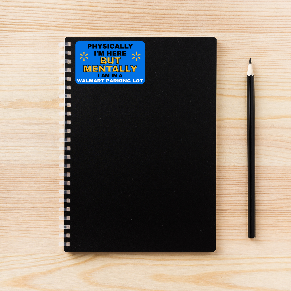 funny mental health sticker, walmart parking lot humor, existential crisis decal, water-resistant vinyl sticker, relatable quote sticker, brain fog humor, overstimulated meme sticker, chaotic energy sticker, unhinged thoughts, funny laptop decal, absurdist humor, small town core