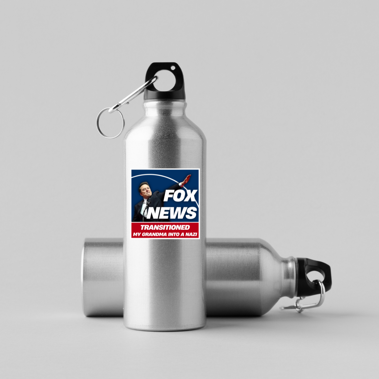 Political activism sticker, Elon Musk Salute, Roman Salute, Trump Sticker, anti-fascist sticker, media propaganda decal, Fox News criticism, resist misinformation sticker, protest bumper sticker, anti-extremism vinyl decal, truth over propaganda, progressive politics sticker, water-resistant activism sticker