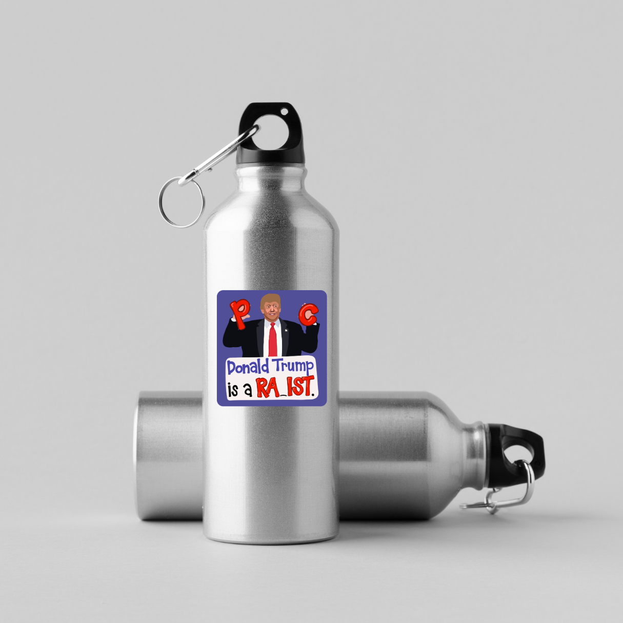 anti-Trump sticker, political satire sticker, Trump protest art, CP racist sticker, bold political decal, progressive sticker, political activism, resist Trump, anti-racism sticker, leftist sticker, protest vinyl decal, laptop sticker, political humor sticker, water-resistant decal, woke sticker, anti-hate sticker, defund hate, Trump commentary sticker, political meme sticker