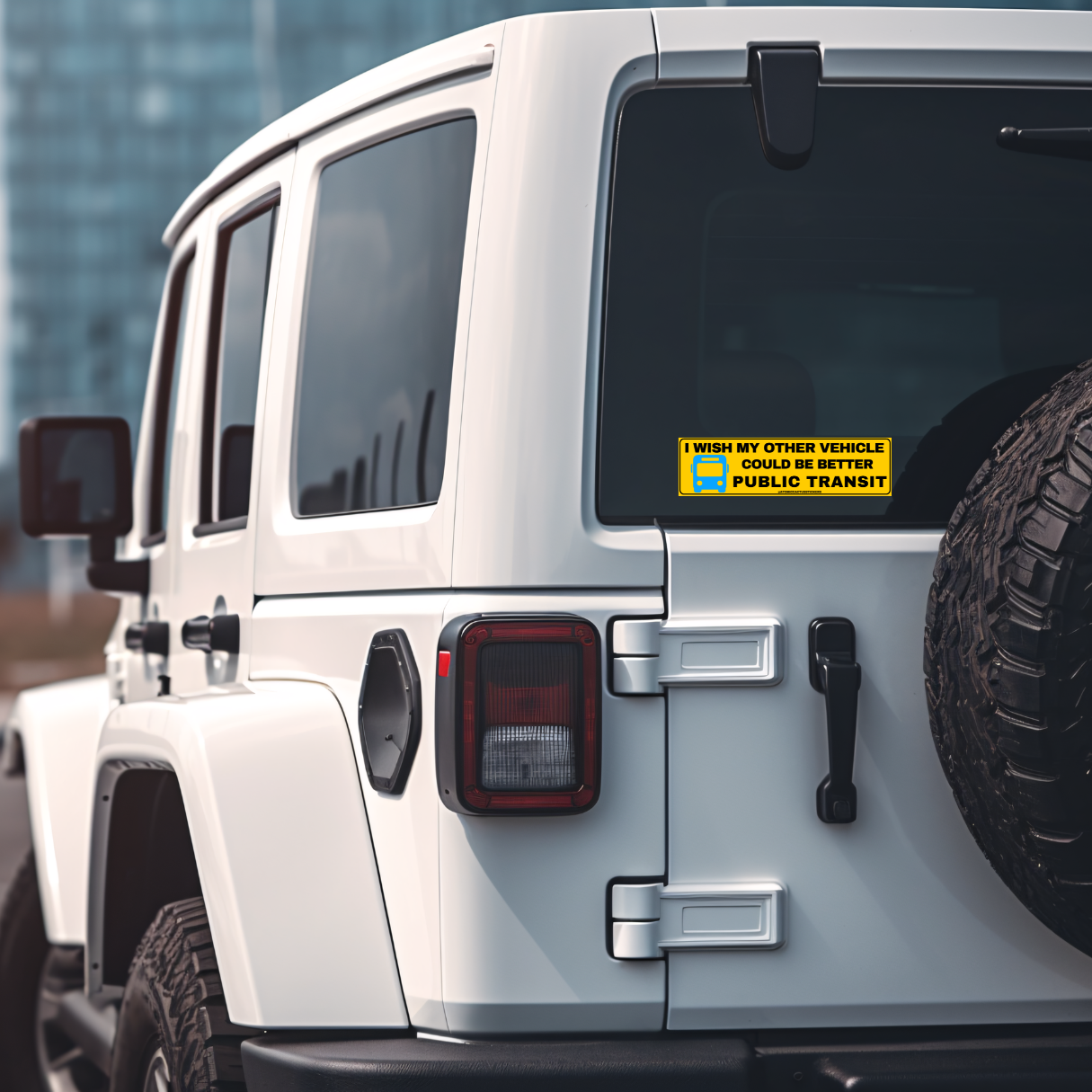 funny bumper sticker, public transit sticker, eco-friendly car decal, durable waterproof sticker, humor stickers for cars, environmental stickers, laptop stickers, funny car accessories, public transportation supporter gifts