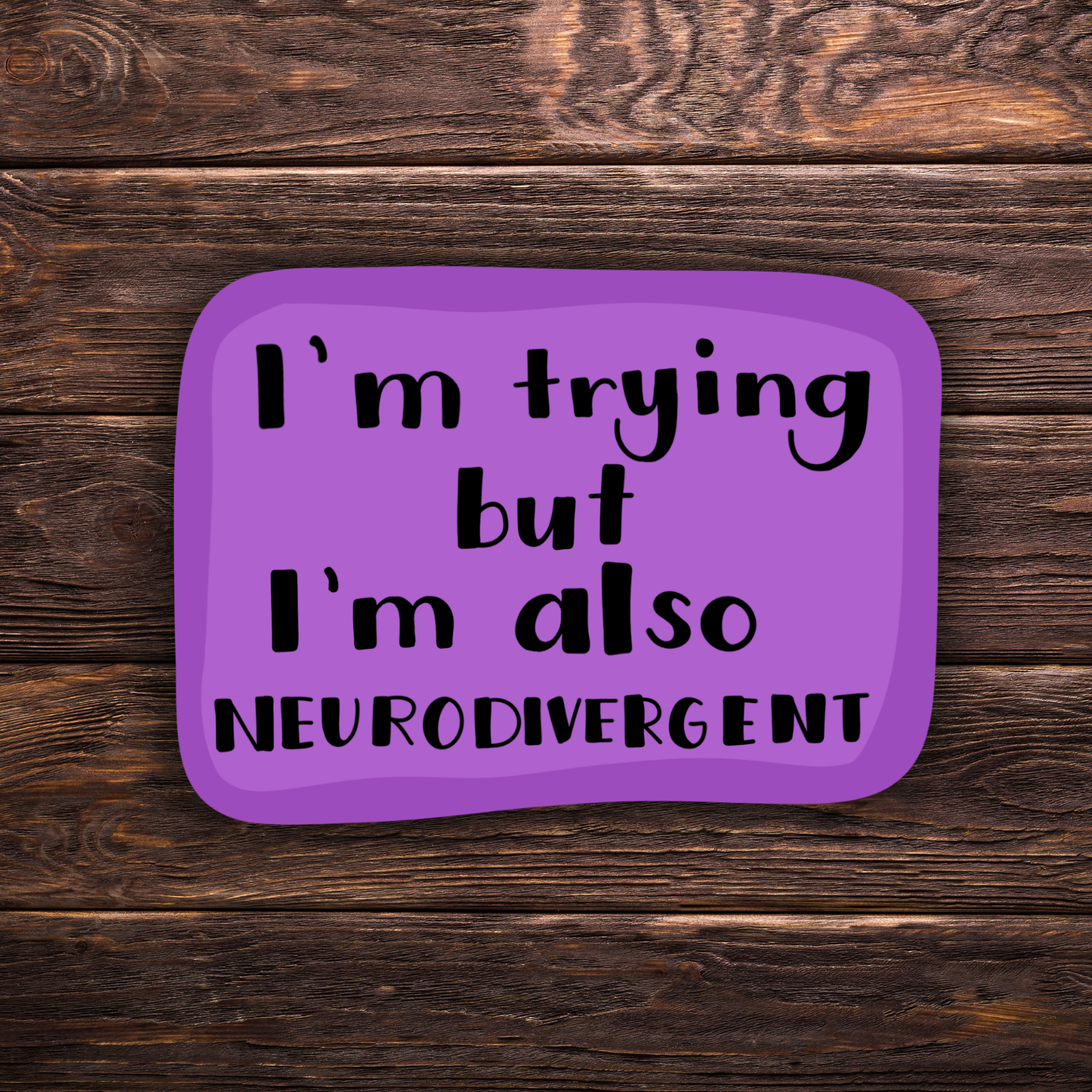 neurodivergent sticker, ADHD humor, autistic sticker, mental health sticker, relatable vinyl decal, introvert sticker, funny mental health sticker, laptop sticker, water bottle sticker, ADHD pride, neurodivergent pride, relatable humor, anxiety sticker, emotional validation, cute sticker, sticker for journaling, self-expression sticker