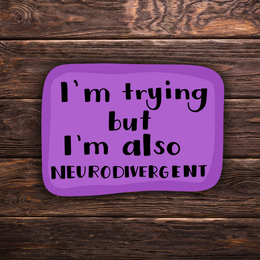 neurodivergent sticker, ADHD humor, autistic sticker, mental health sticker, relatable vinyl decal, introvert sticker, funny mental health sticker, laptop sticker, water bottle sticker, ADHD pride, neurodivergent pride, relatable humor, anxiety sticker, emotional validation, cute sticker, sticker for journaling, self-expression sticker
