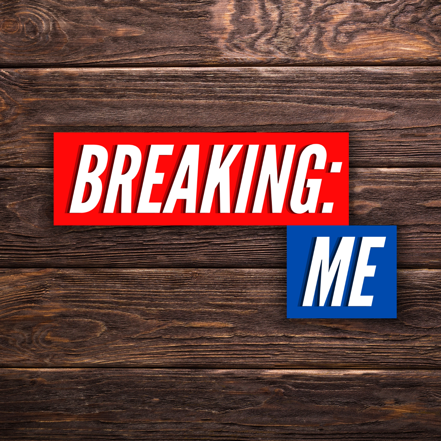 breaking me sticker, breaking news parody, funny meme sticker, relatable humor decal, anxiety humor sticker, mentally exhausted sticker, funny laptop sticker, water bottle decal, sarcastic sticker, burnout humor decal, millennial humor sticker, gen z meme sticker, funny office sticker, emotional support sticker, chaos gremlin sticker, funny gift idea, disaster girl energy, comedy sticker, funny mental health sticker, breaking news meme, chronically online sticker, life is a mess sticker