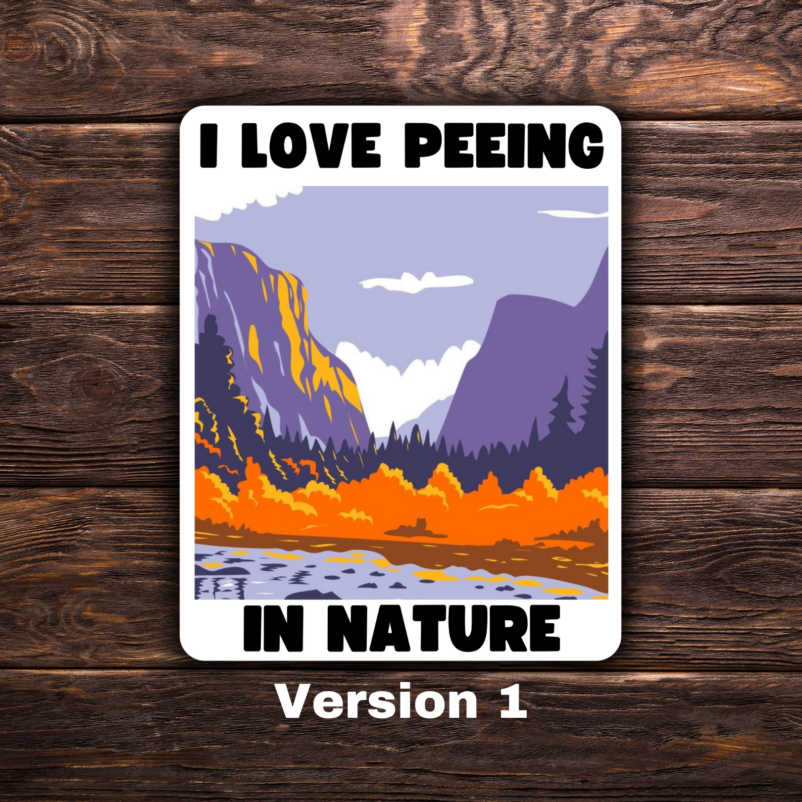 Outdoorsy sticker, funny camping sticker, hiking humor decal, national park lover, environmentalist gift, water bottle sticker, pee in the woods, pro-nature vinyl decal, wild woman sticker, trail life bumper sticker, outdoor adventurer, forest goblin energy, nature over capitalism, leave no trace humor, park pee sticker