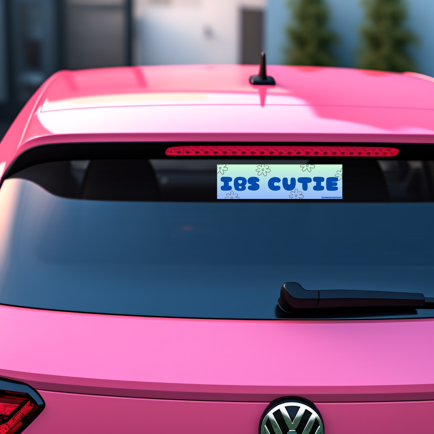 IBS Cutie | Bumper Sticker | 8" X 2.20" | Water Resistant Premium Quality | Funny Meme Sticker