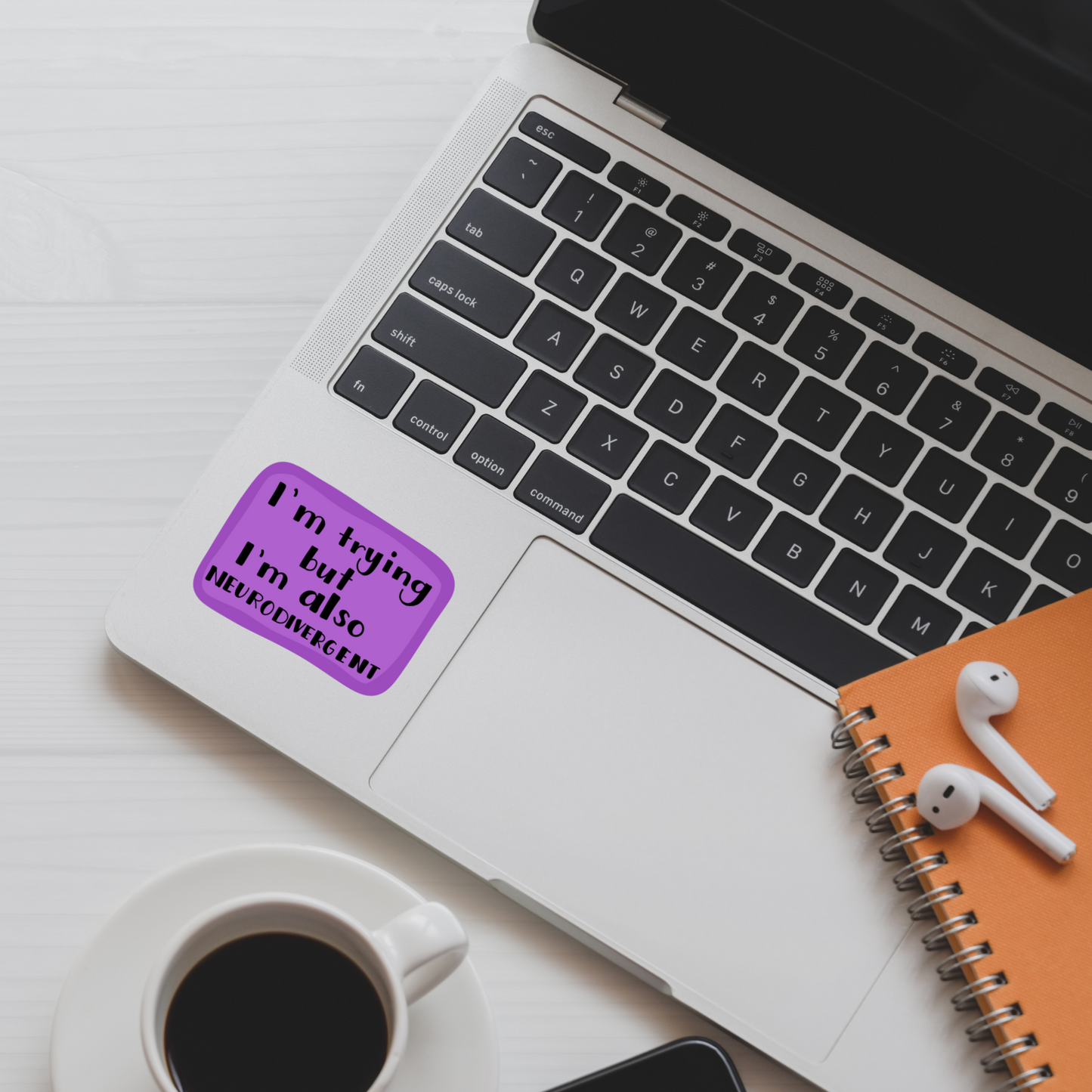 neurodivergent sticker, ADHD humor, autistic sticker, mental health sticker, relatable vinyl decal, introvert sticker, funny mental health sticker, laptop sticker, water bottle sticker, ADHD pride, neurodivergent pride, relatable humor, anxiety sticker, emotional validation, cute sticker, sticker for journaling, self-expression sticker