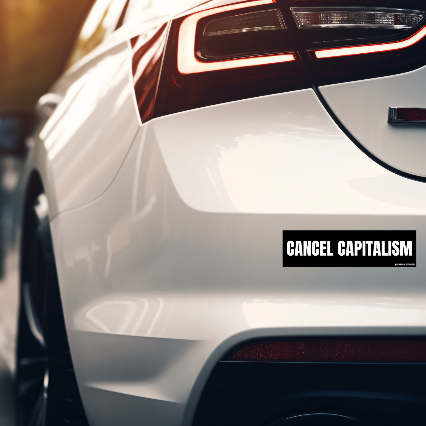 Cancel Capitalism | Bumper Sticker | 8" X 2.20" | Water Resistant Premium Quality | Funny Meme Sticker