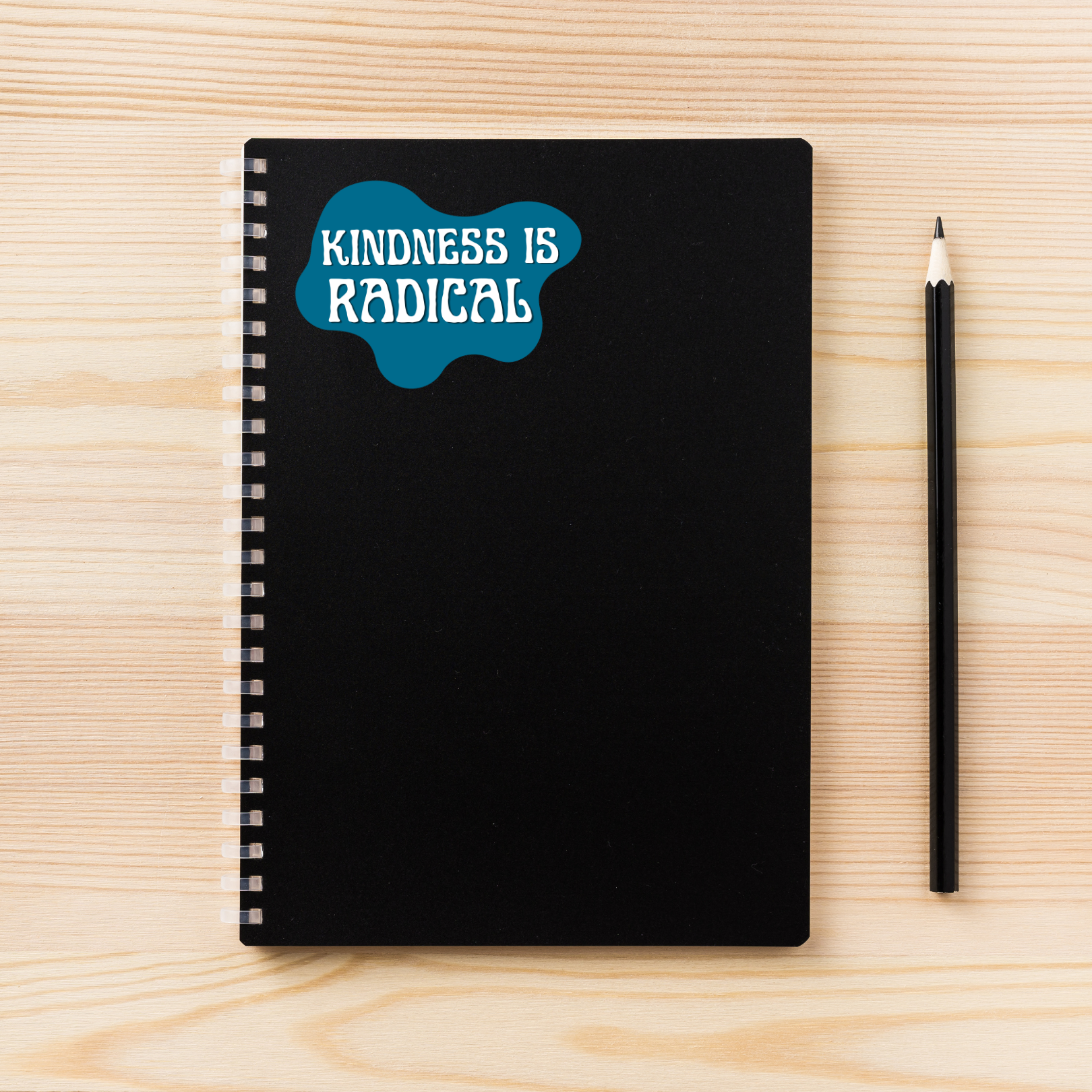kindness is radical sticker, positive message sticker, retro groovy decal, inspirational sticker, activist sticker, progressive merch, uplifting message decal, water-resistant vinyl sticker, radical kindness movement, hippie style sticker, optimism decal, resist sticker, mental health positivity sticker, protest with kindness sticker, retro aesthetic sticker, activist gift idea