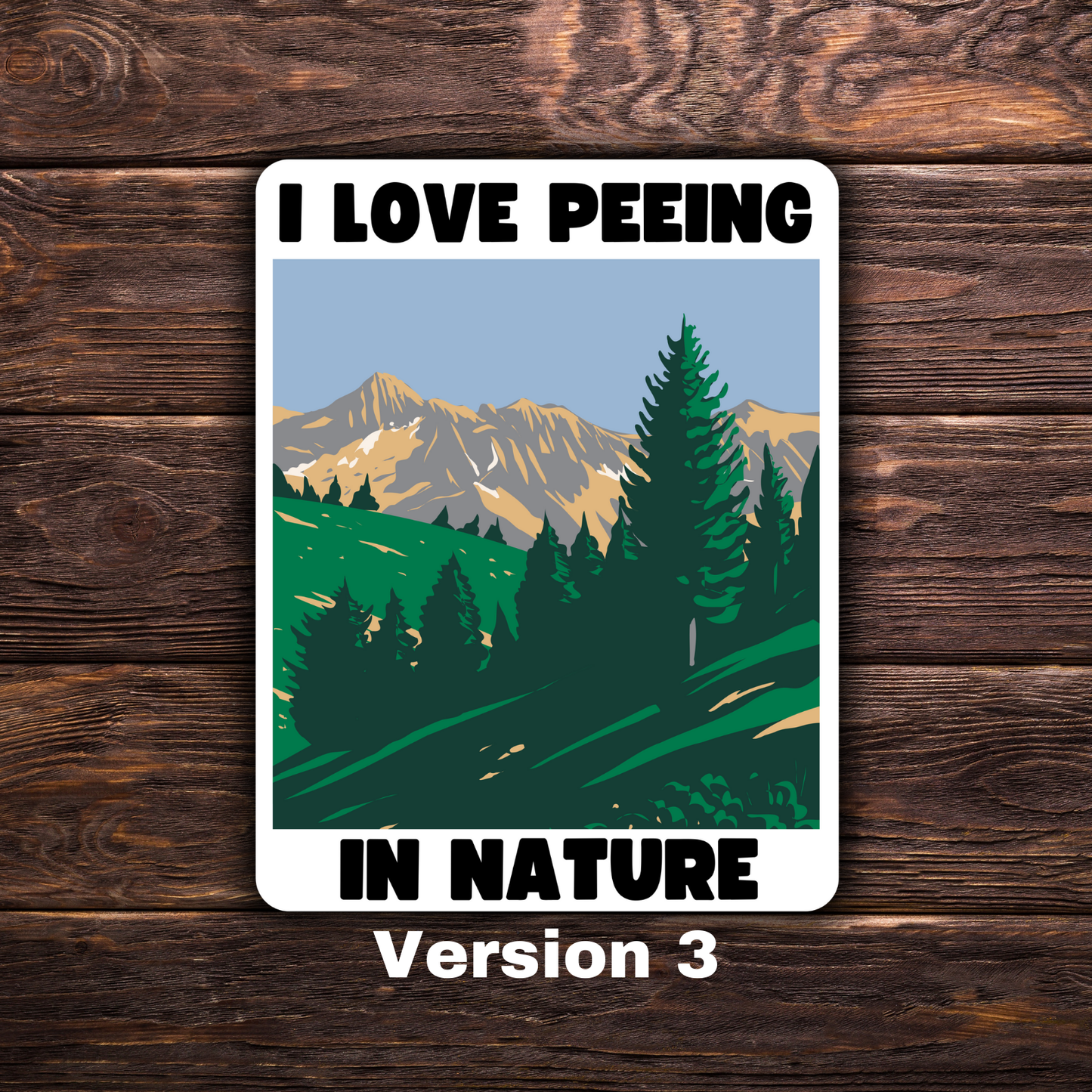 Outdoorsy sticker, funny camping sticker, hiking humor decal, national park lover, environmentalist gift, water bottle sticker, pee in the woods, pro-nature vinyl decal, wild woman sticker, trail life bumper sticker, outdoor adventurer, forest goblin energy, nature over capitalism, leave no trace humor, park pee sticker