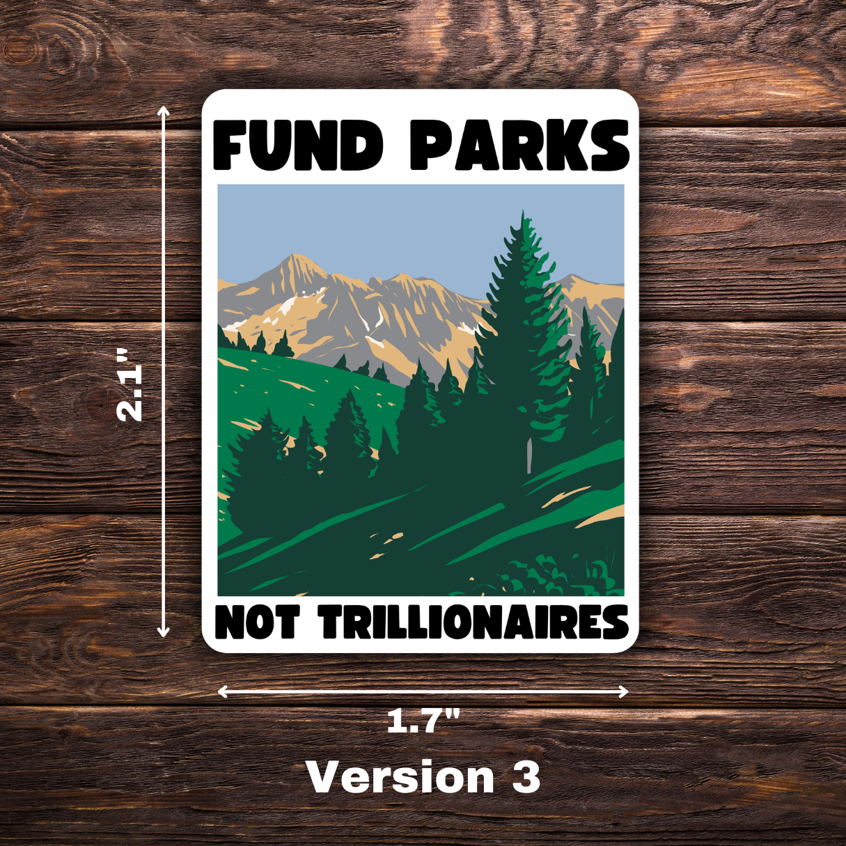Environmental activism sticker, anti-billionaire sticker, pro-park decal, national park lover, climate change sticker, tax the rich, eco-friendly vinyl decal, protest sticker, progressive politics, water-resistant laptop sticker, activism bumper sticker, abolish ICE sticker, 8647 sticker, anti-Musk sticker, anti-Trump stickers, democracy sticker, environment sticker, feminist sticker, Yosemite