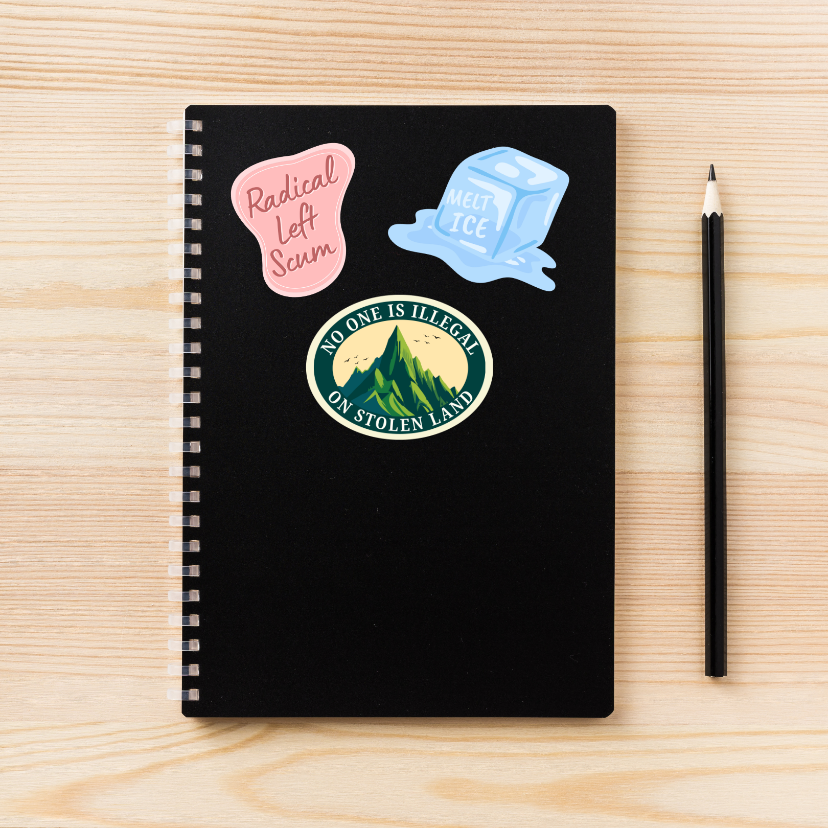 Political sticker, leftist humor sticker, radical left sticker, political satire decal, progressive activism sticker, social justice art, protest sticker, activist merch, immigration justice sticker, melt ICE sticker, abolish ICE decal, pro immigrant sticker, no one is illegal sticker, stolen land sticker, indigenous rights sticker, decolonize art, anti border sticker, liberal sarcasm sticker, political meme sticker, resistance sticker, left wing gift, activist gift idea