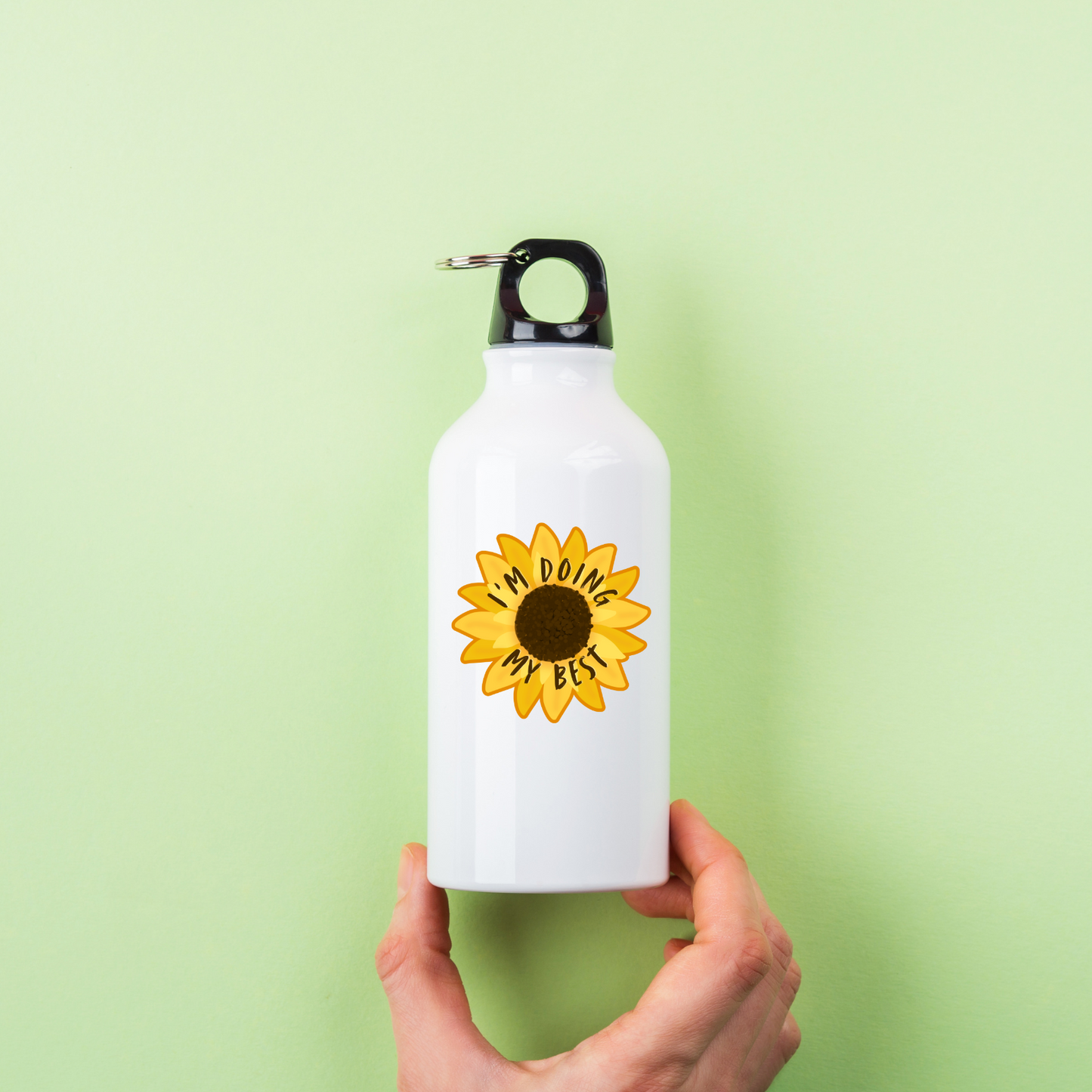 I'm Doing My Best Sticker | Sunflower Background Vinyl Sticker | Positive Affirmation Sticker | Water-Resistant | Mental Health Support