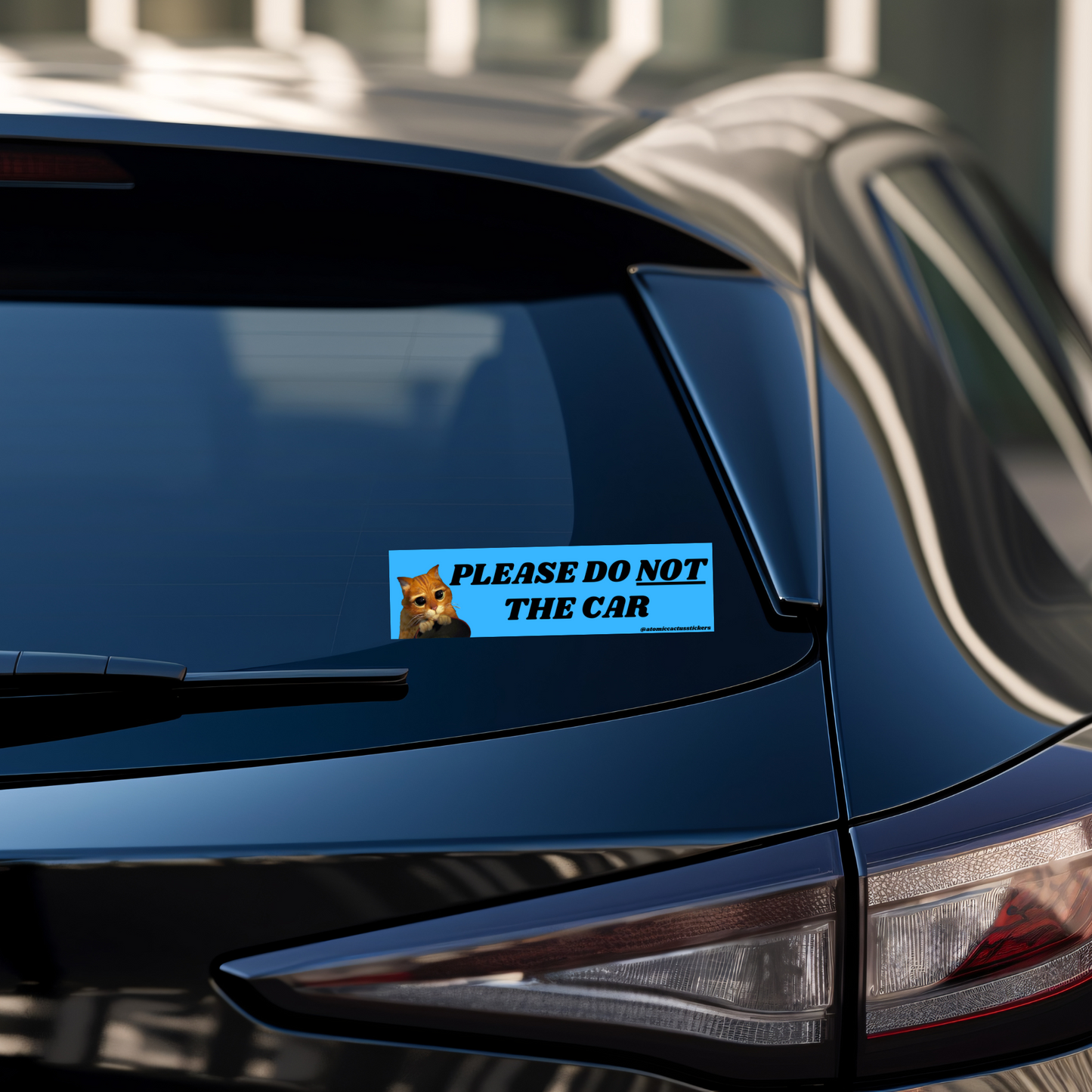 Please Do NOT the Car | Bumper Sticker | 8" X 2.20" | Water Resistant Premium Quality | Funny Meme Sticker