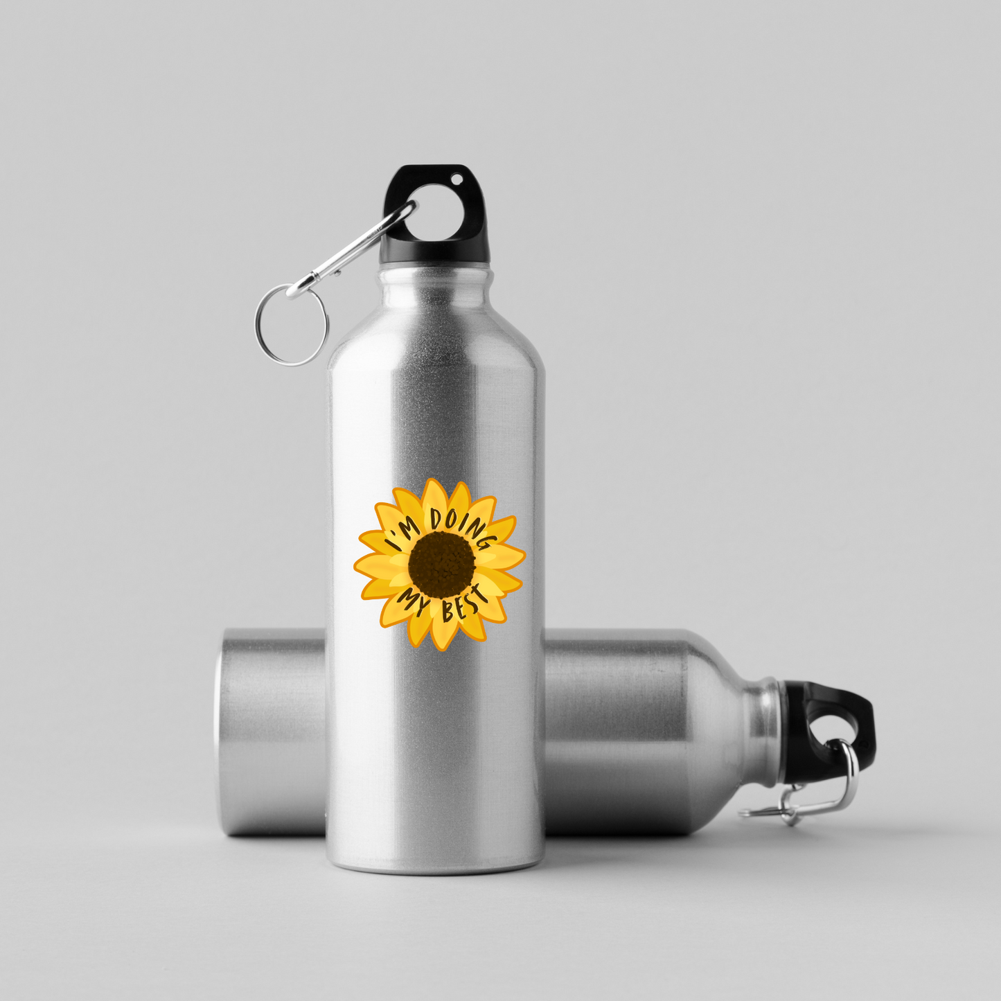 I'm Doing My Best Sticker | Sunflower Background Vinyl Sticker | Positive Affirmation Sticker | Water-Resistant | Mental Health Support