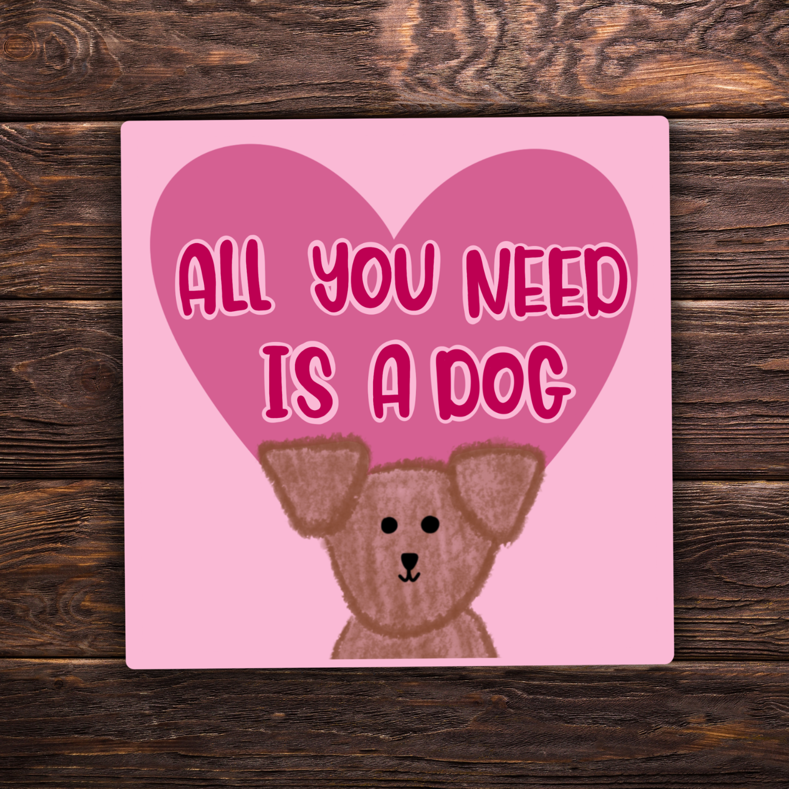 dog sticker, all you need is a dog, pet lover decal, dog mom sticker, dog dad sticker, cute dog vinyl decal, heart dog sticker, dog lover gift, animal sticker, pet parent gift, dog adoption sticker, furry friend sticker, aesthetic dog sticker, puppy sticker, water-resistant vinyl sticker, dog life sticker, wholesome sticker, rescue dog sticker, cute animal sticker