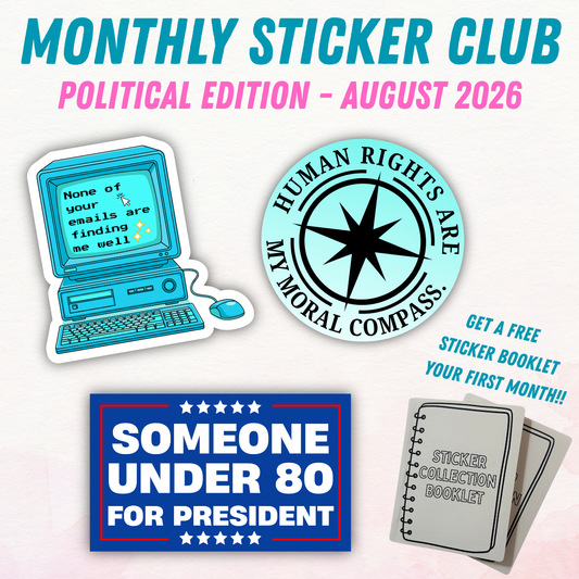 Political sticker, leftist humor sticker, radical left sticker, political satire decal, progressive activism sticker, social justice art, protest sticker, activist merch, immigration justice sticker, melt ICE sticker, abolish ICE decal, pro immigrant sticker, no one is illegal sticker, stolen land sticker, indigenous rights sticker, decolonize art, anti border sticker, liberal sarcasm sticker, political meme sticker, resistance sticker, left wing gift, activist gift idea
