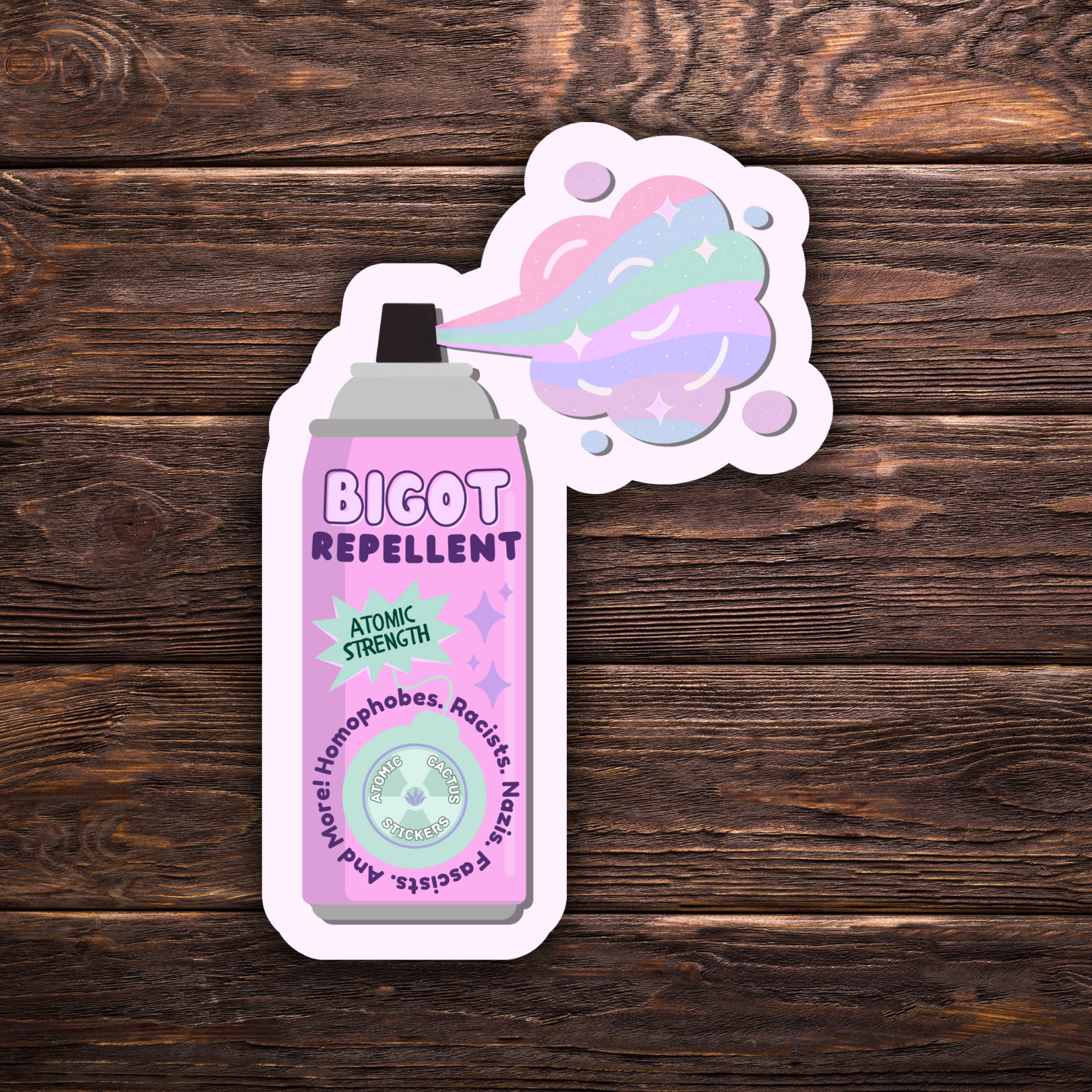 anti bigot sticker, queer ally decal, feminist vinyl sticker, progressive political sticker, anti racist sticker, anti homophobe decal, TERF repellent sticker, social justice vinyl, activism sticker, loud liberal sticker, protest humor, water bottle sticker, pride accessory, political bumper sticker