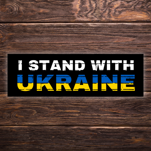 Ukraine support sticker, pro-Ukraine sticker, anti-war decal, resist Russia sticker, human rights activism, solidarity sticker, political vinyl decal, Ukrainian flag sticker, freedom and democracy bumper sticker, water-resistant car decal, Trump, Donald Trump, JD Vance, Volodymyr Zelenskyy