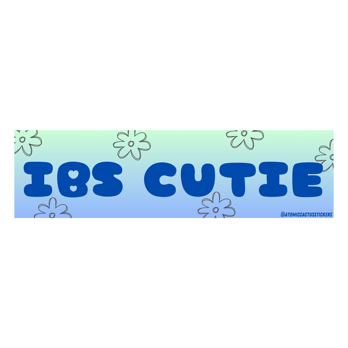 IBS Cutie | Bumper Sticker | 8" X 2.20" | Water Resistant Premium Quality | Funny Meme Sticker