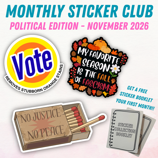 Political sticker, leftist humor sticker, radical left sticker, political satire decal, progressive activism sticker, social justice art, protest sticker, activist merch, immigration justice sticker, melt ICE sticker, abolish ICE decal, pro immigrant sticker, indigenous rights sticker, decolonize art, anti border sticker, liberal sarcasm sticker, political meme sticker, resistance sticker, left wing gift, activist gift idea, spooky, Halloween Stickers, Political halloween stickers