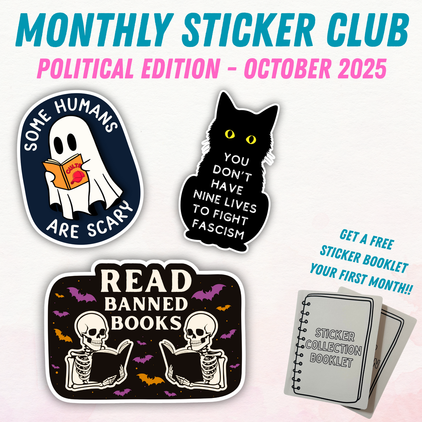 Political Monthly Sticker Club - October 2025