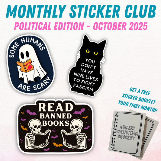 Political Monthly Sticker Club - October 2025
