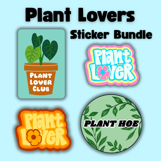 plant lover sticker bundle, plant vinyl sticker pack, plant-themed decals, greenery stickers, succulent stickers, houseplant club, indoor plant sticker set, aesthetic botanical stickers, plant mom gift, green thumb gift set, water-resistant stickers, nature aesthetic pack