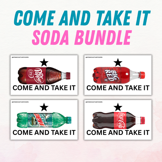 Gift for activists, soda themed parody, parody sticker bundle, come and take it sticker, texas alamo sticker, funny soda sticker, texas pride decal, carbonated drink sticker, soda lover gift, come and take it parody, fizzy drink decal, alamo parody sticker, political humor sticker, texas history sticker, pop culture soda sticker, soft drink fan decal, come and take it soda can, novelty texas sticker, soda can humor gift, satirical political sticker, resist parody decal, texas joke sticker, carbonated humor 